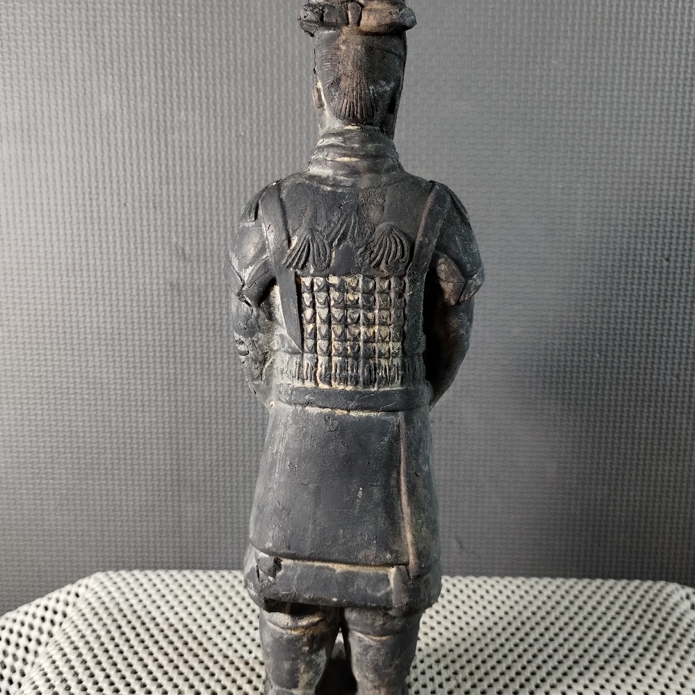 Vintage Chinese Terracotta Warrior Solder Figurine 10"H - Picture 8 of 11